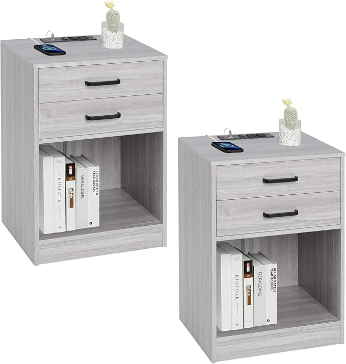 ADORNEVE Nightstands Set of 2, Night Stands by ADORNEVE