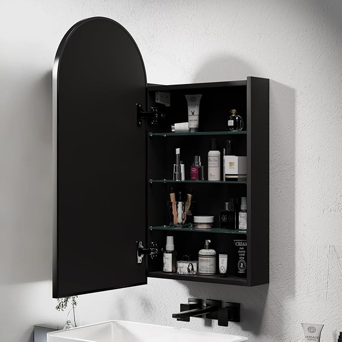 Black Arched Medicine Cabinet - Image 7