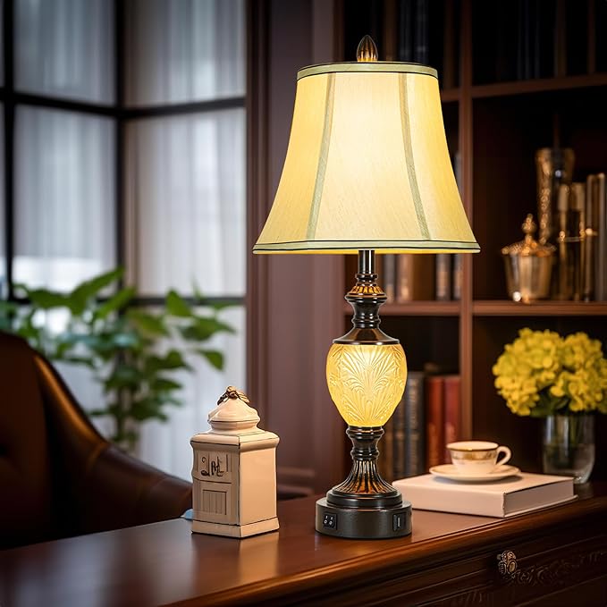 27'' High Vintage Table Lamp Set of 2 - Image 7