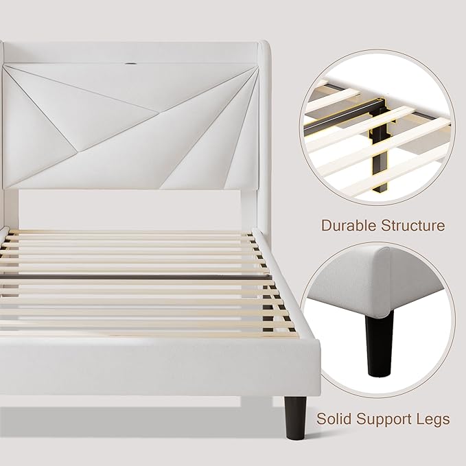 Twin Size Upholstered Bed Frame - Image 6