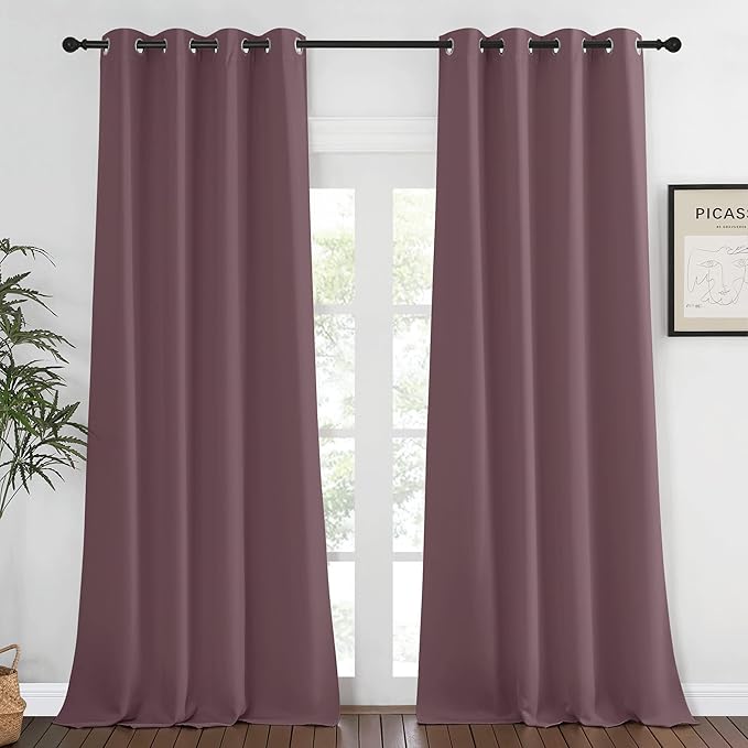 NICETOWN Bedroom Curtain Room Darkening Drapery 102 inches Length by NICETOWN