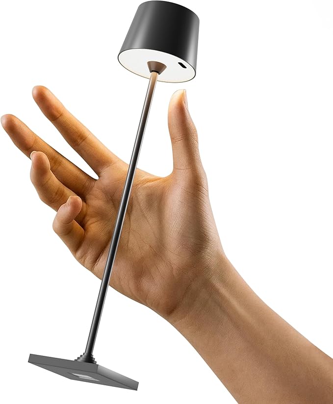 Modern LED Color-Changing Cordless Table lamp, 7 Colors, metal Shade, Touch by Timjorman