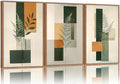 Yeehomedec Sage Green Fern Leaf Framed Canvas Wall Art, Boho Abstract Wall Decor by Unknown