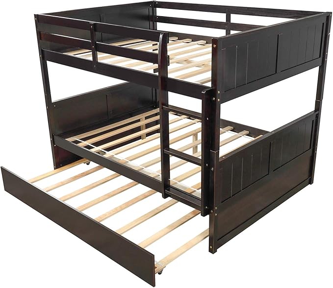 STERXONE Best Thicken Solid Wood Full Over Bunk Bed - Image 7