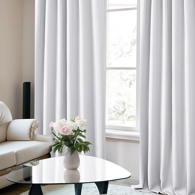 Deconovo Blackout Curtains, Thermal Insulated, W52 x L54 2 Panels, Back Tab - Image 5