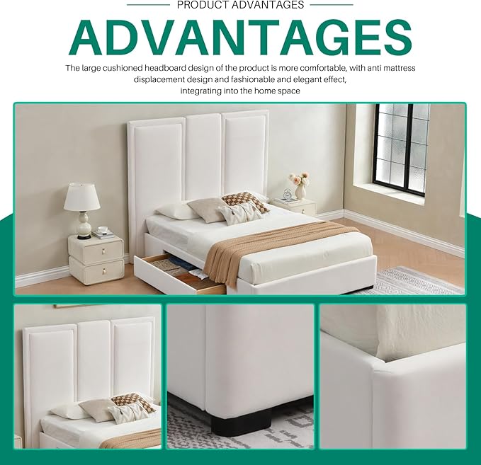 YUHUASHI Queen Size Bed Frame - Image 6