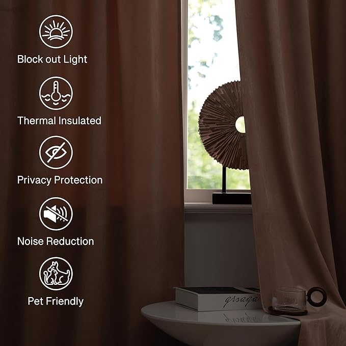 StangH Blush Beige Velvet Curtains - Image 6
