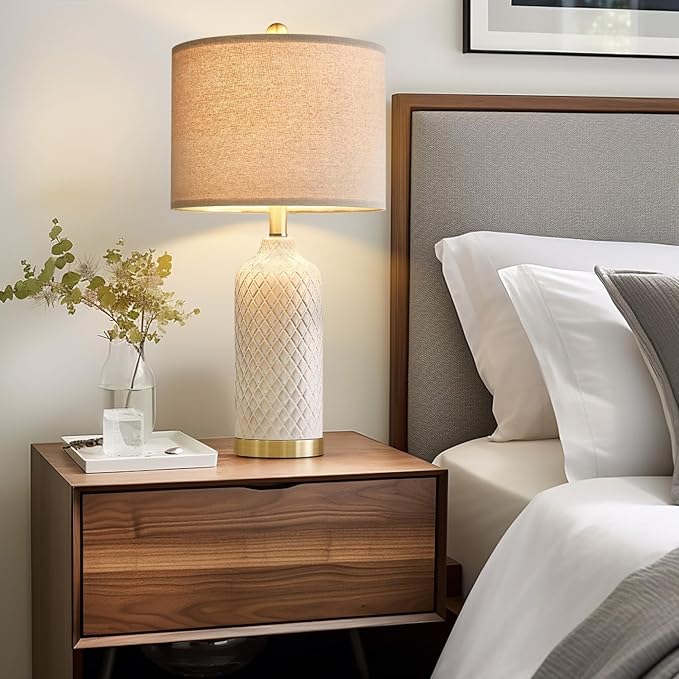 24.25" Table Lamps Set of 2 Modern Ceramic Lamps - Image 7