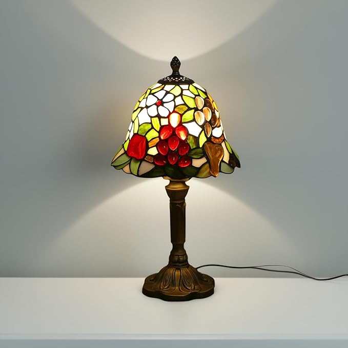 Mini Tiffany Table Lamp Nightstand Lamps Handmade Stained Glass Bedside Lamp - Image 7