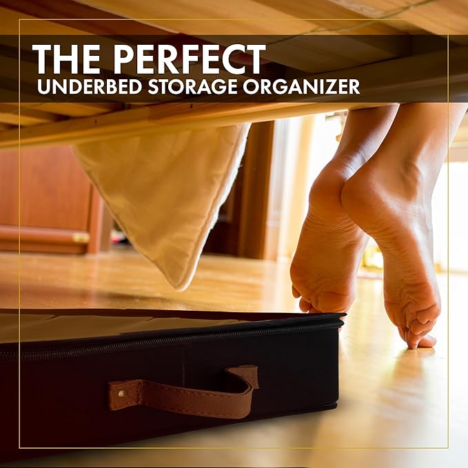 HOMELUX THEORY 2pc Low Profile Under Bed Storage Containers, Thin Under Couch - Image 5