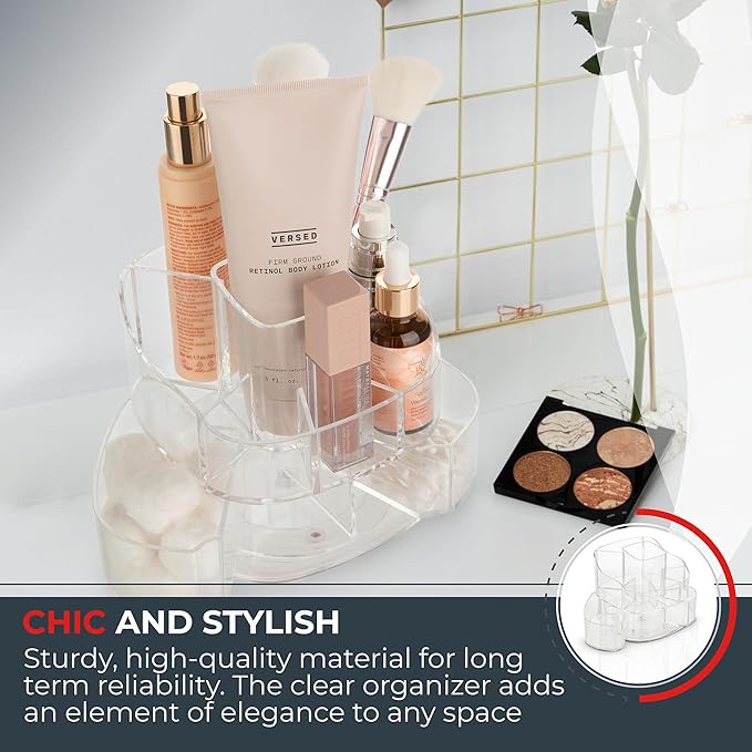 Masirs Small Rotating Makeup Organizer - Image 4