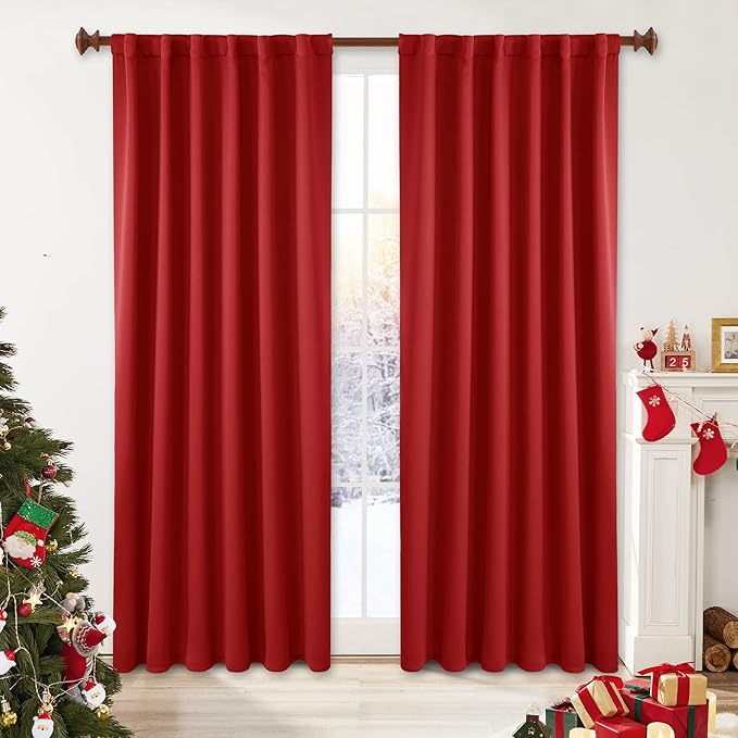Deconovo Blackout Curtains Back Tab and Rod Pocket Thermal Insulated Room by Deconovo