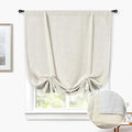 DriftAway Double Layer Linen Blackout Tie Up Curtains Thermal Insulated Fully by DriftAway