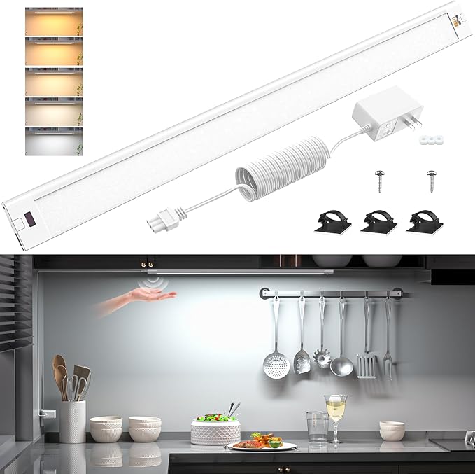WOBANE 16.5 inch Under Cabinet Lighting, 5 Color Settings, Under Counter Lights by WOBANE