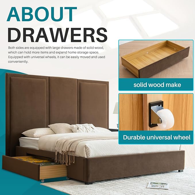 YUHUASHI King Size Bed Frame - Image 4