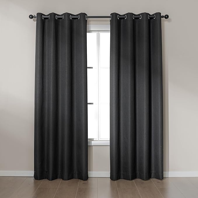 Amazon Basics Faux Linen Blackout Curtains by AmazonBasics