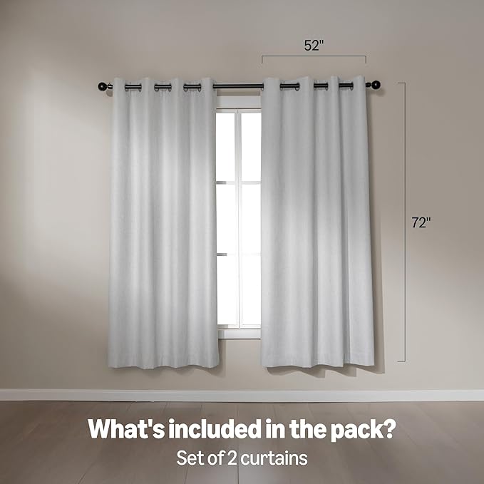 Amazon Basics Faux Linen Blackout Curtains - Image 5
