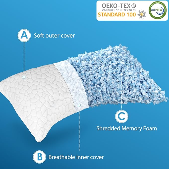 Side Sleeper Pillow for Neck and Shoulder Pain Relief, Cervical Neck Support - Image 5