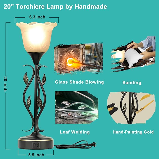 Bedside Lamps Set of 2, Table Lamp - Image 2