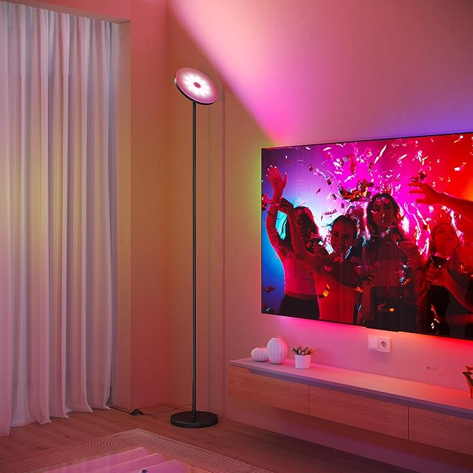 SUNMORY Smart RGB Floor Lamps for Living Room, 32W Bright LED Floor Lamp - Image 6