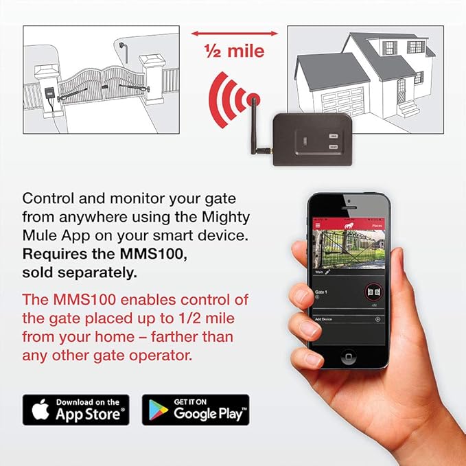 Mighty Mule Gate Opener, Solar and Smart Ready, Heavy Duty Automatic Gate Opener - Image 5