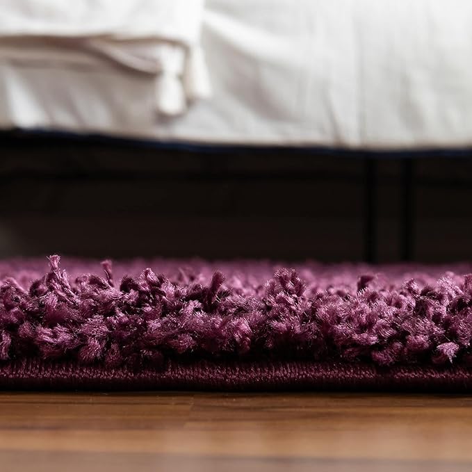 Unique Loom Solid Shag Collection Area Rug - Image 4