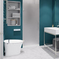 ANZZI 70" x 24" Frameless Frosted Shower Door in Brushed Nickel, Passion Water by ANZZI
