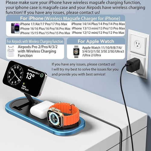 3 in 1 Fast Wireless Charger Stand - Image 2