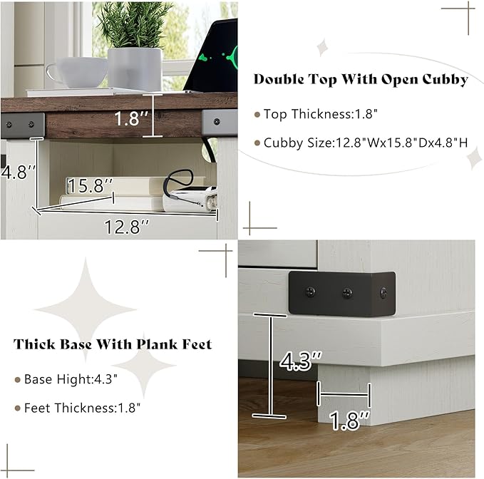 AMERLIFE Farmhouse Nightstand - Image 6