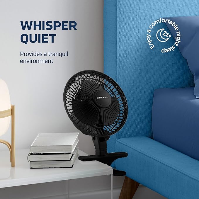 NEXAIR 6-Inch Portable Desk or Clip-on Fan - Image 4