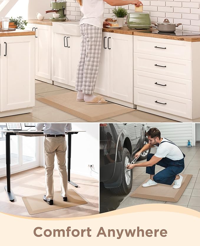 Ophanie Kitchen Mats for Floor, 3/4 inch Thick, 17x24 Anti Fatigue Cushioned Mat - Image 8