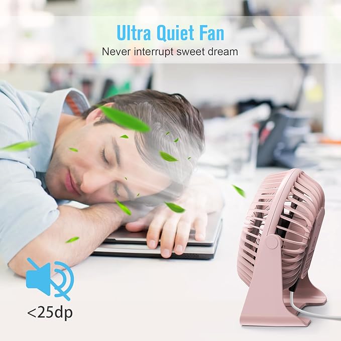 BESKAR USB Small Desk Fan, Portable Fans - Image 5