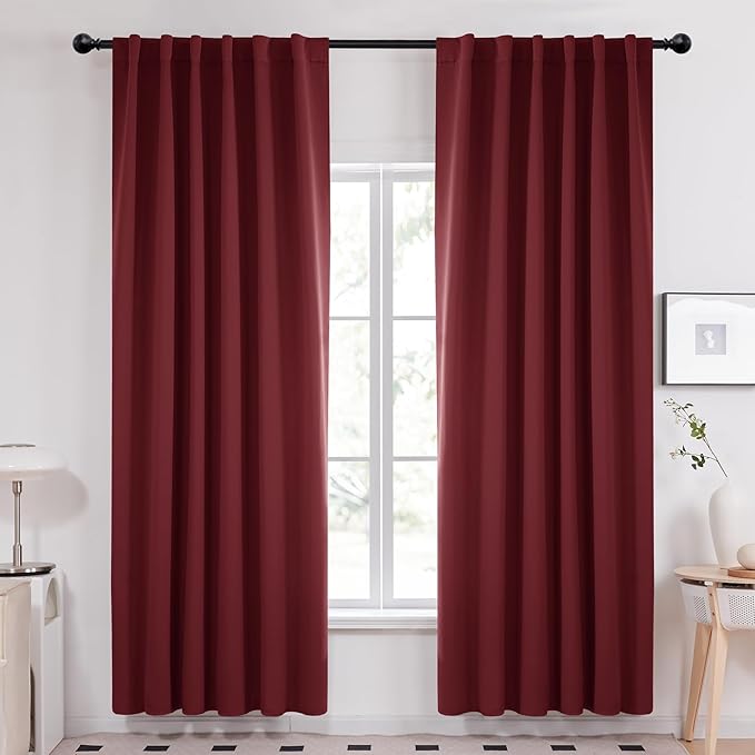 Deconovo Rod Pocket and Back Tab Curtains Thermal Insulated Window Draperies by Deconovo