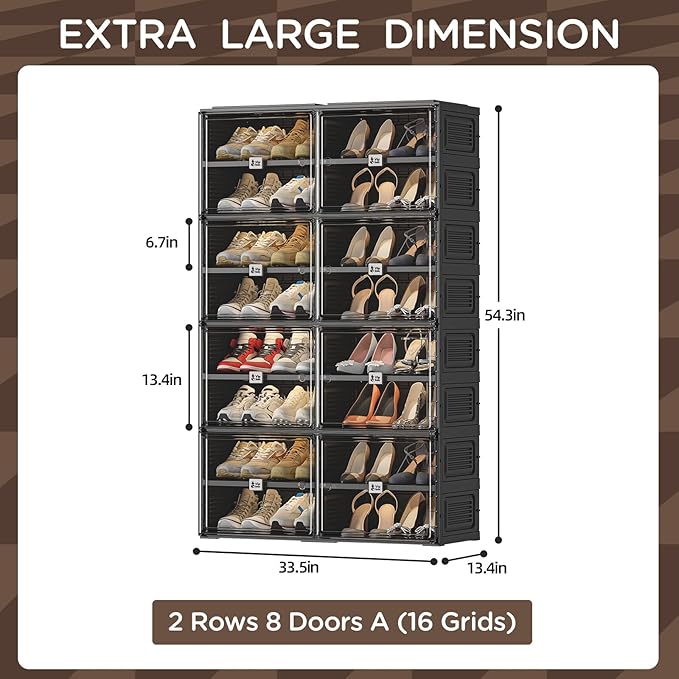 Black Shoe Rack Organizer Cabinet - Image 3