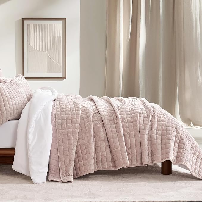 RECYCO Luxury Velvet Quilt Twin/Twin XL Size Bedding Set, Ultra Soft Velvet by RECYCOHOMECOLLECTION