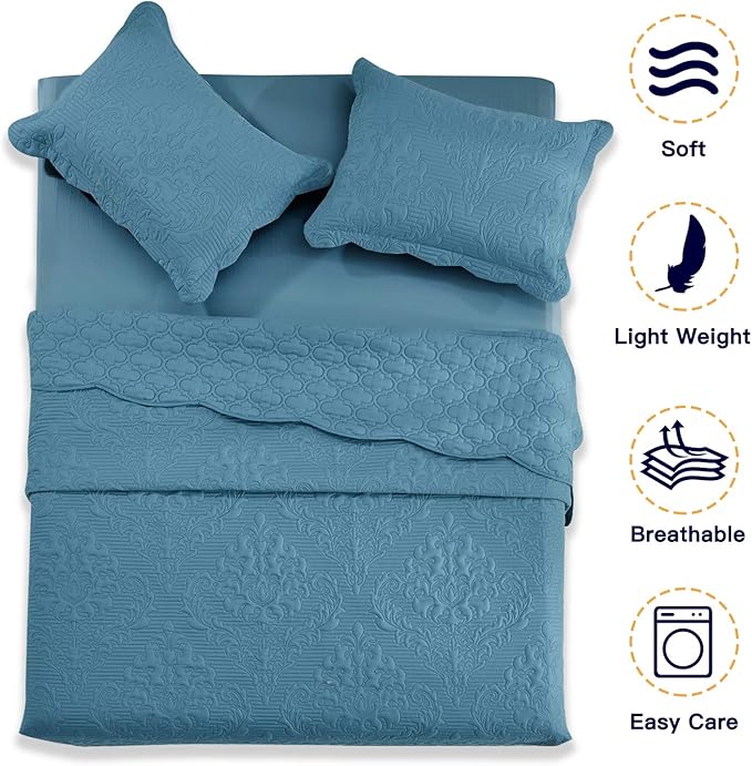 CHIXIN Bedspread Coverlet Quilt Set Full Size - Image 3