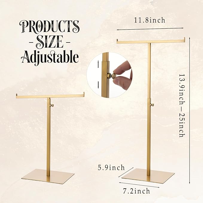 Purse Display Stand Jewelry Towers 2 Packs Stainless Steel Bag Stand Tabletop - Image 4