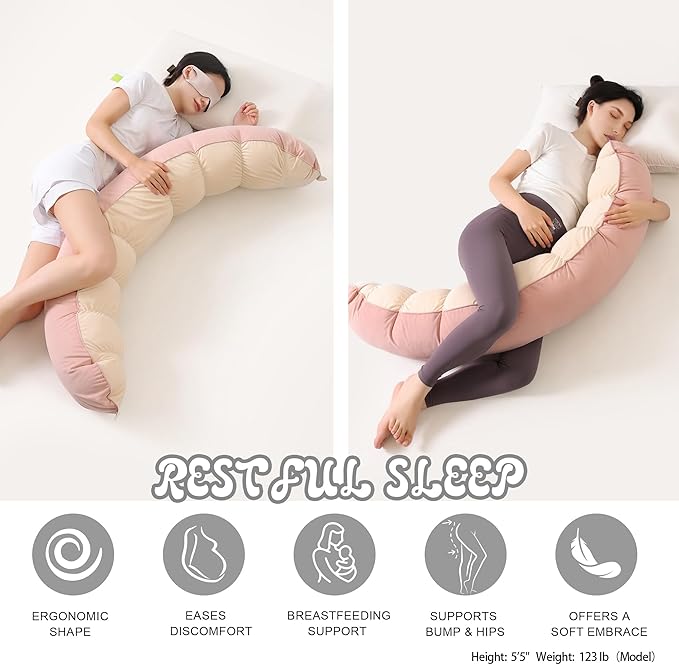 Peallow – Long Round Body Pillow - Image 5