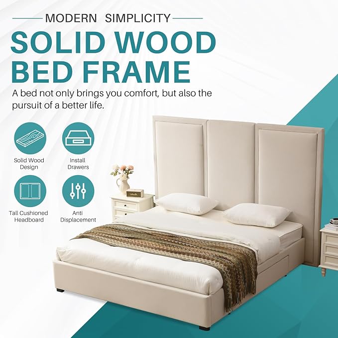 YUHUASHI King Size Bed Frame - Image 5