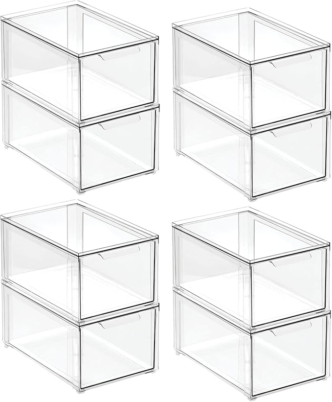 mDesign Plastic Stackable Bathroom Storage Organizer Bin - Image 8
