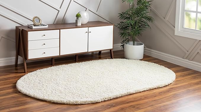 Unique Loom Solid Shag Collection Area Rug - Image 3