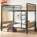 Upgraded & Stronger Heavy Duty Metal Twin XL Over Twin XL Bunk Bed by Unknown