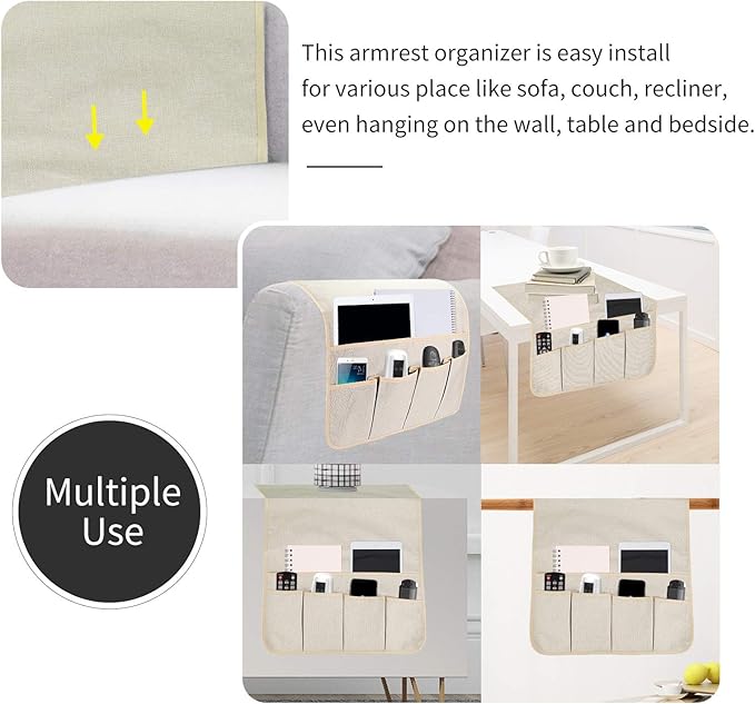 SYSOV Sofa Armrest Organizer, Remote Control Holder - Image 5