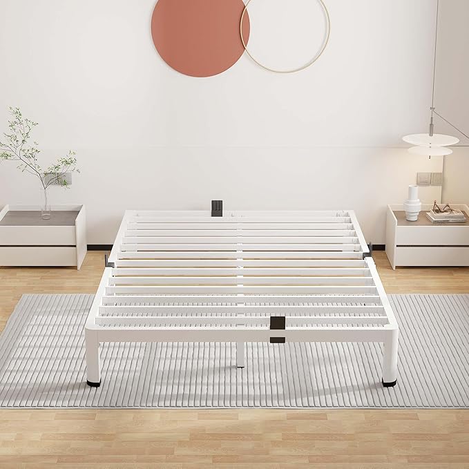 ROIL 10 Inch White Full Bed Frame - Image 7