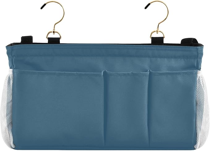 KOPIRIT Caribbean Blue Bedside Caddy Storage Bag Bedside Organizer - Image 2