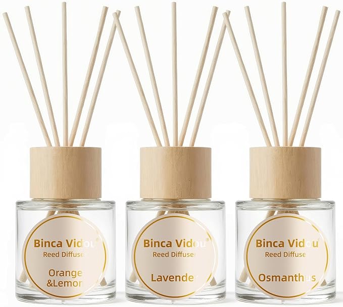 Binca Vidou Reed Diffuser Set, Lavender Osmanthus Orange&Lemon Scent Oil - Image 9