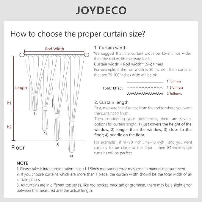 Joydeco Mousse White Blackout Curtains 96 Inch Long, Luxury Thermal White - Image 8