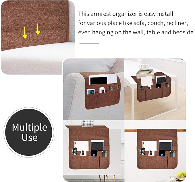 SYSOV Sofa Armrest Organizer, Remote Control Holder - Image 5
