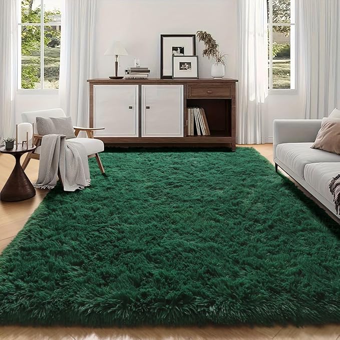 PAGISOFE Fluffy Shag Area Rug for Living Room, 5x8 Ft, Fluffy Shag Fuzzy Carpet - Image 7