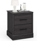 Giantex Farmhouse Nightstand, Wood Bedside Table by Giantex